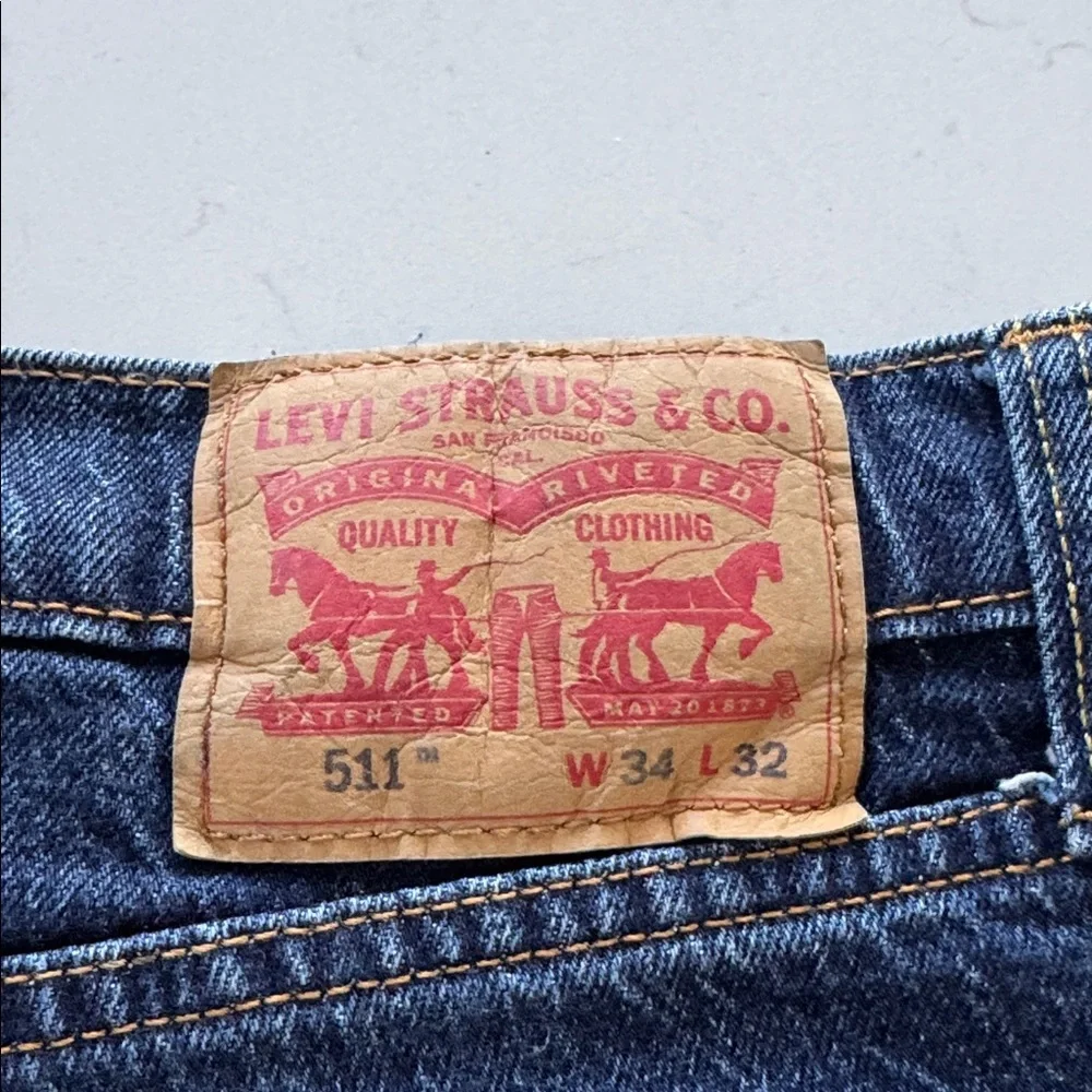 Levi's 511 Dark Blue Jean Shorts 34